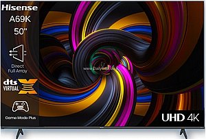 טלוויזיה "50 LED 4K הייסנס דגם 50A69K טלוויזיה "50 LED 4K הייסנס דגם 50A69K